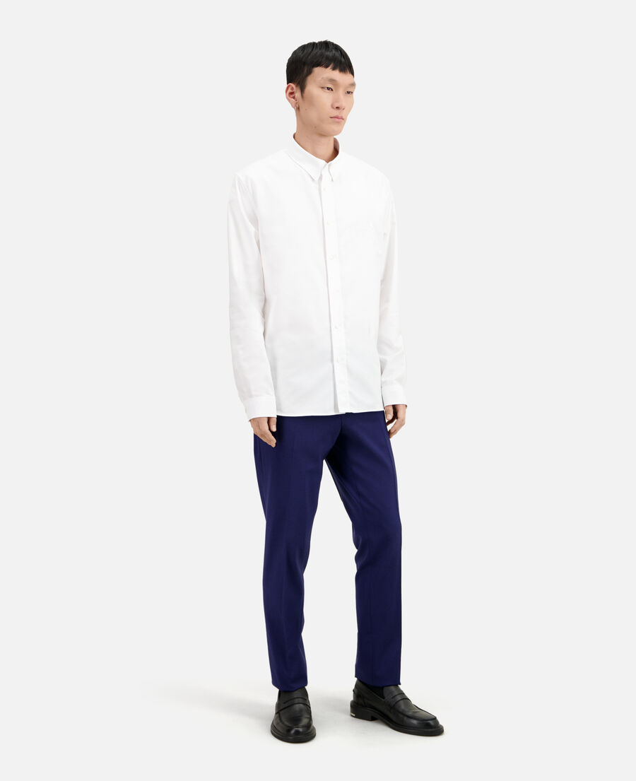 chemise oxford blanche avec broderie