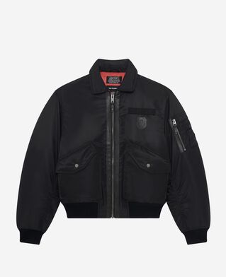 The Kooples HERREN BLACK schwarze bomberjacke von the kooples x schott