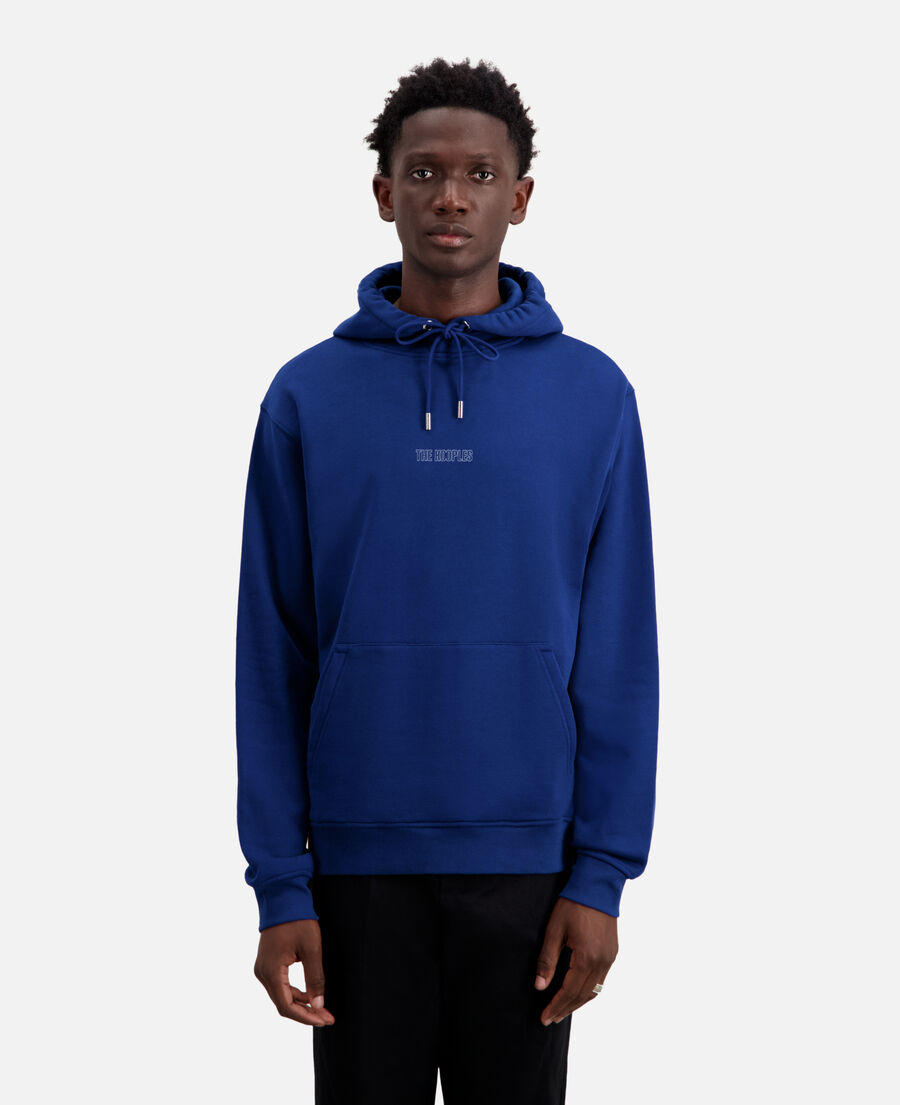 Bright blue logo hoodie | The Kooples - US