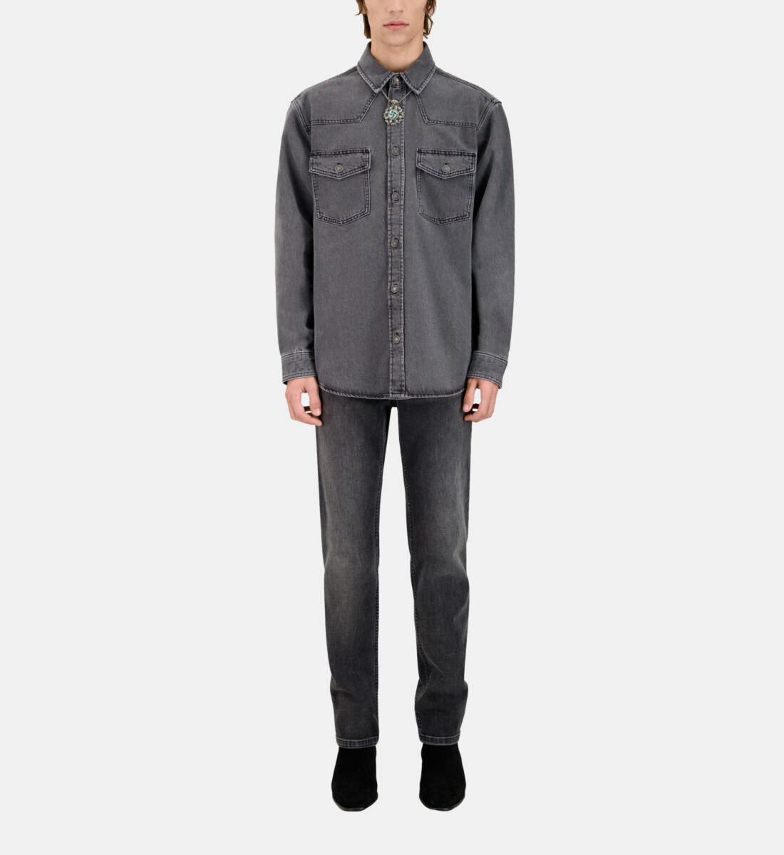Chemise the kooples new arrivals bouton tete de mort