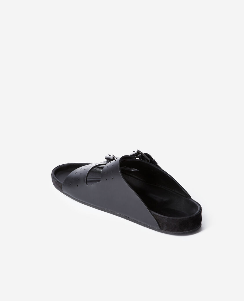 The Kooples MEN BLACK black leather sandals