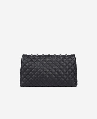 The Kooples WOMEN BLACK heritage medium black leather pouch