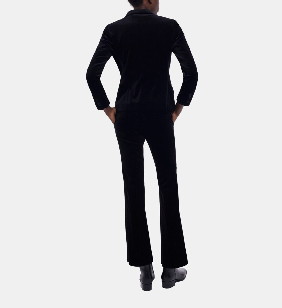 Black velvet suit jacket The Kooples US