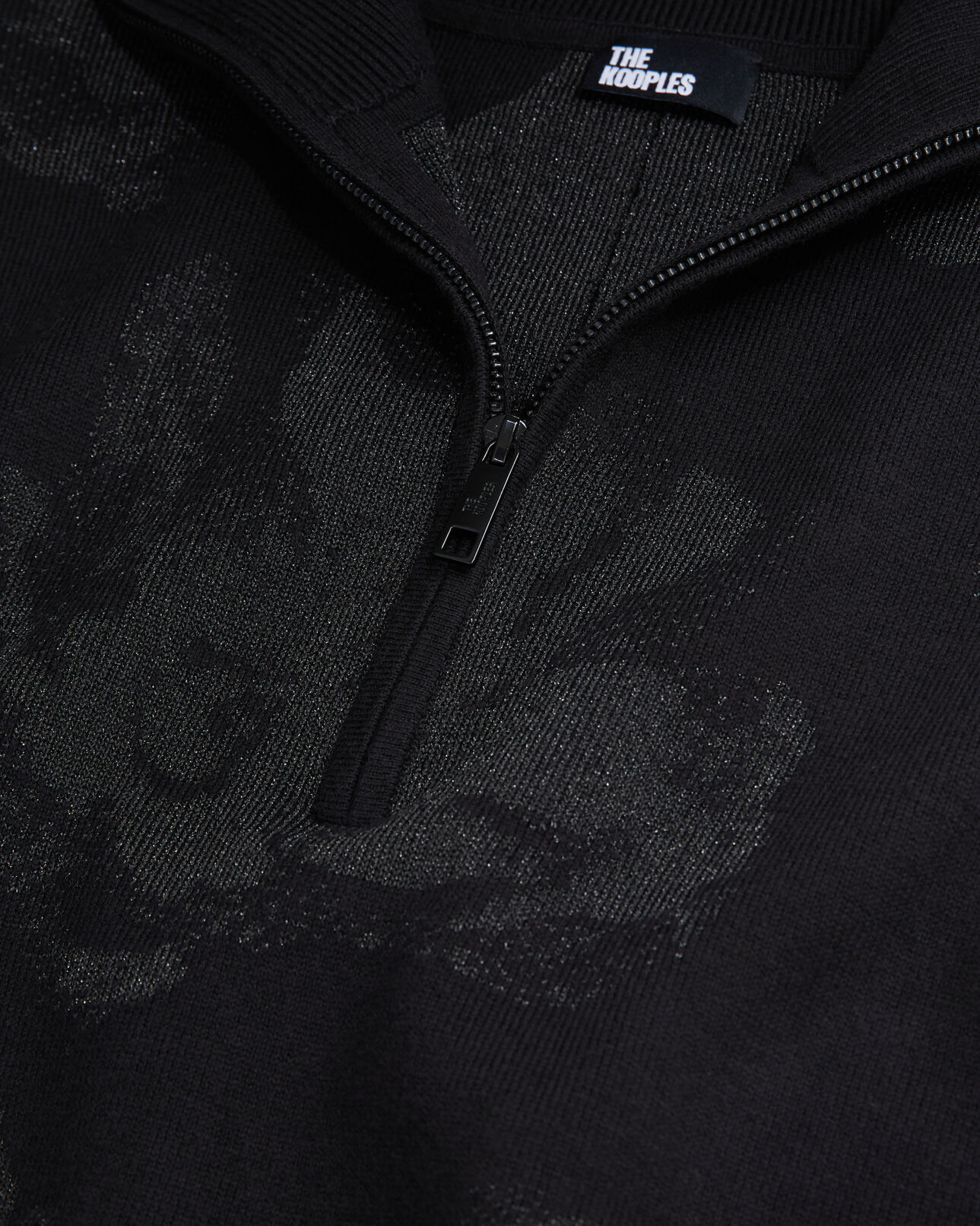 The Kooples WOMEN BLACK/BLACK black wool-blend sweater with silver details
