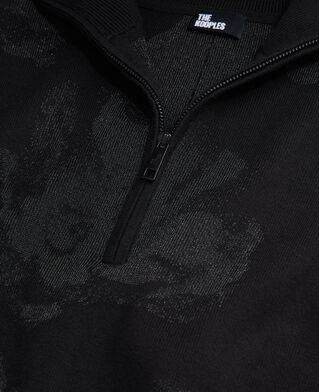 The Kooples F BLACK/BLACK black wool-blend sweater with silver details