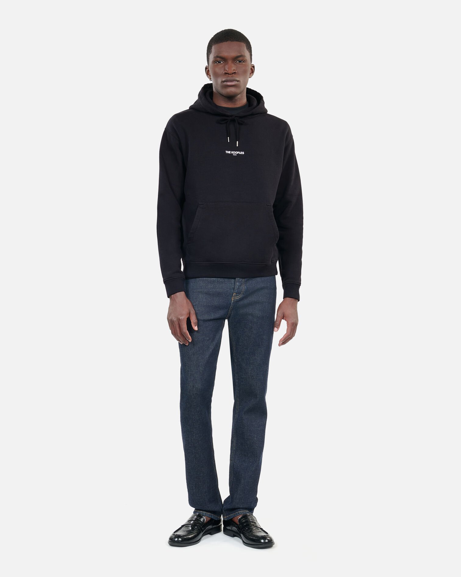 Sweatshirt à capuche Logo noir, BLACK, hi-res image number null