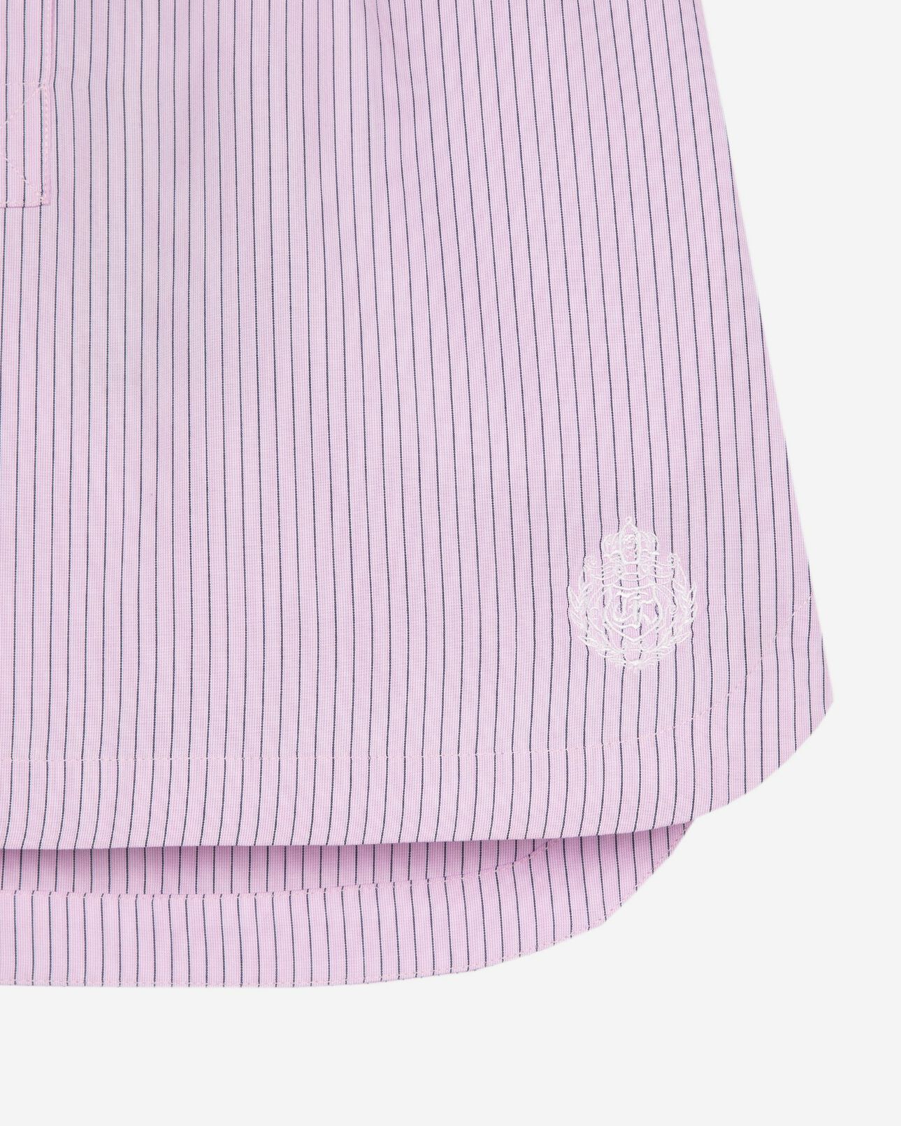 The Kooples FEMME PINK BLACK jupe courte à rayures rose