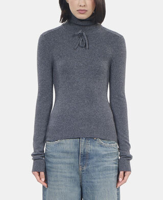 The Kooples F ANTHRACITE MELANGE grey cashmere sweater