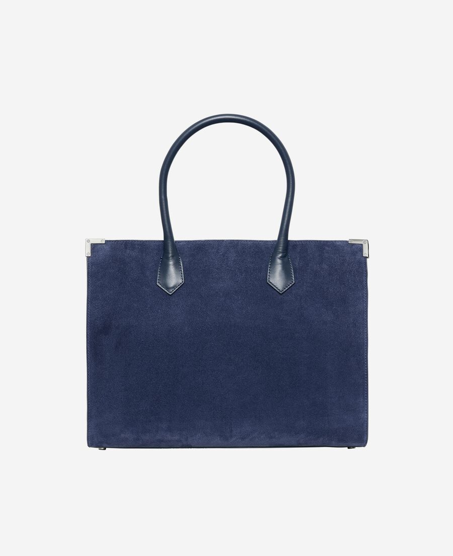 The Kooples F NAVY ming l tote bag in navy suede