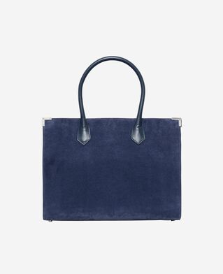 The Kooples F NAVY ming l tote bag in navy suede