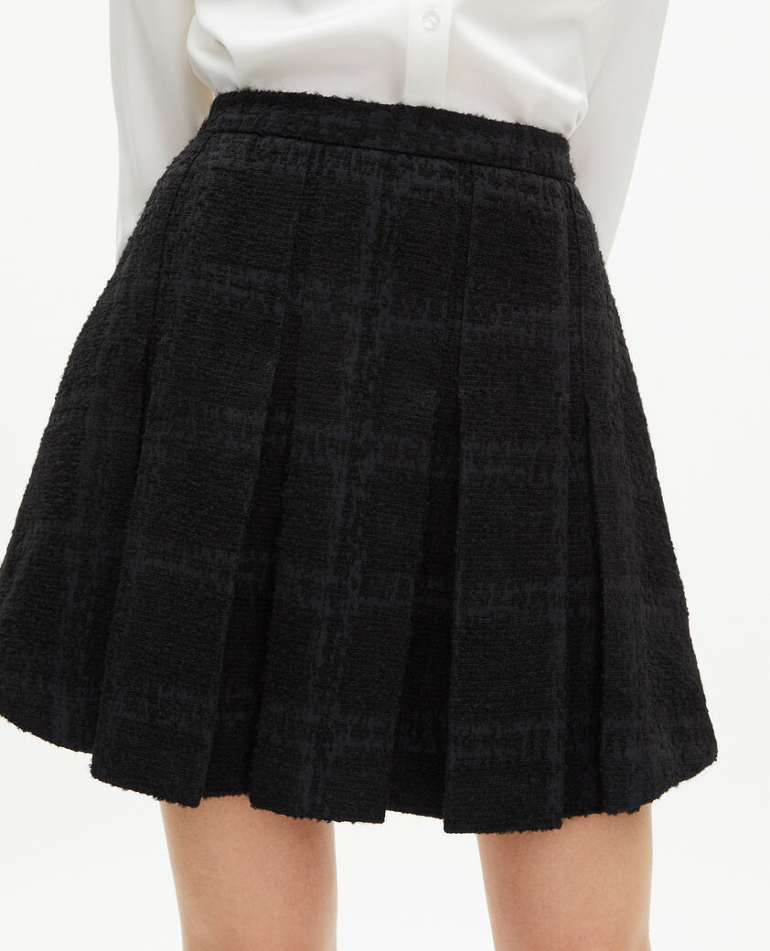 The Kooples DAMEN NAVY kurzer plissee-rock in marine