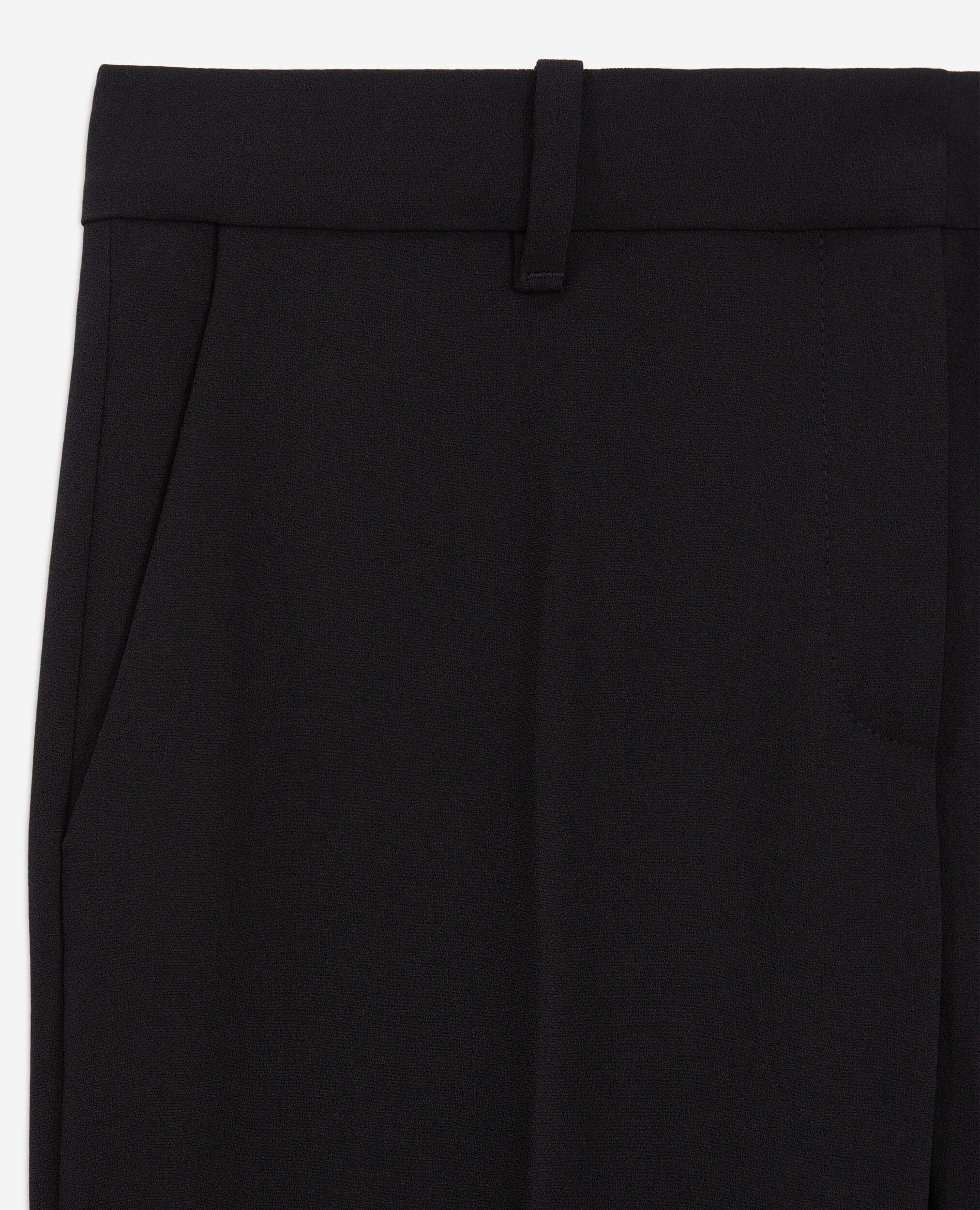 Pantalon de costume en crêpe noir, BLACK, hi-res image number null