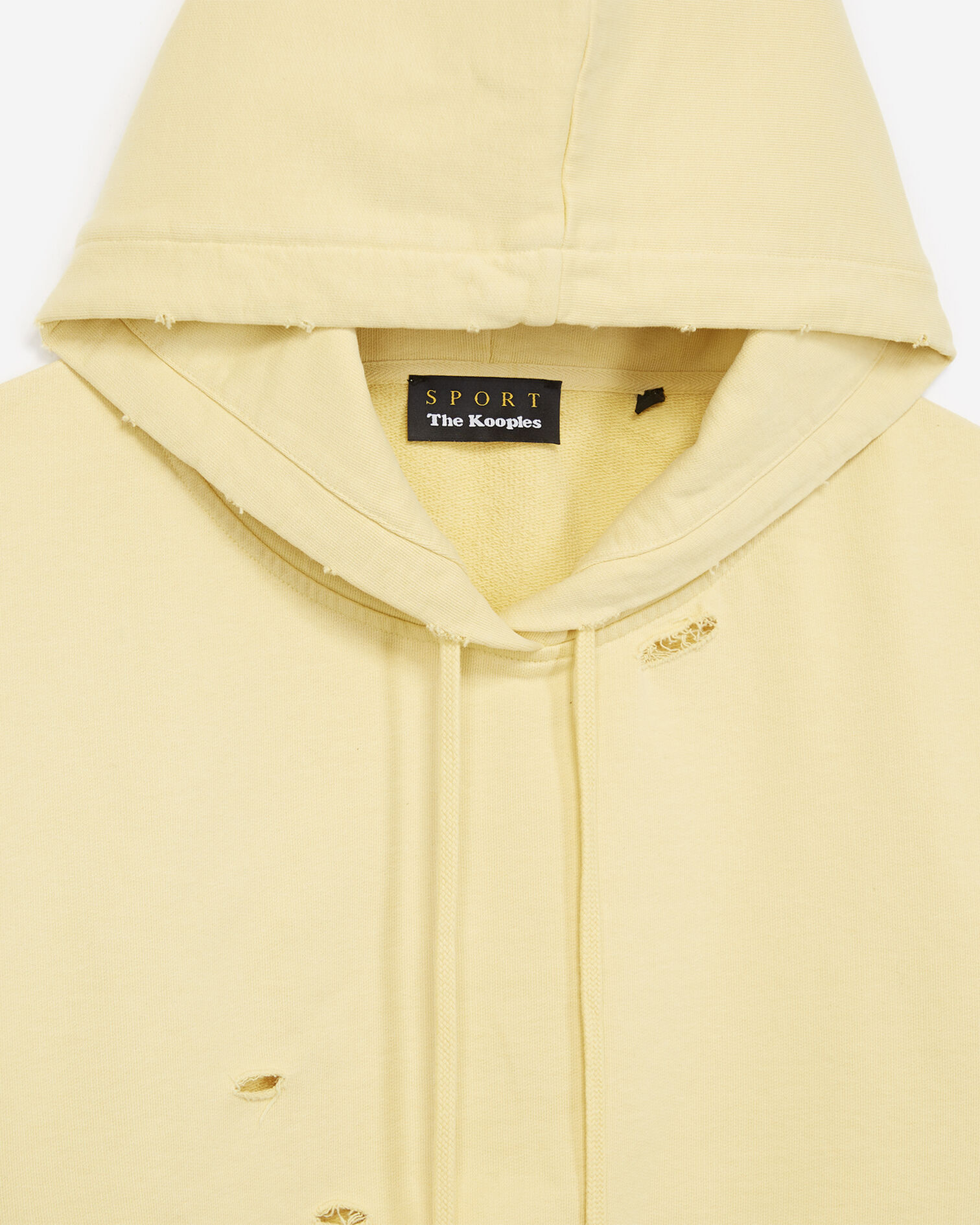 Sweat cropped à détails de laçage sur les manches, YELLOW, hi-res image number null