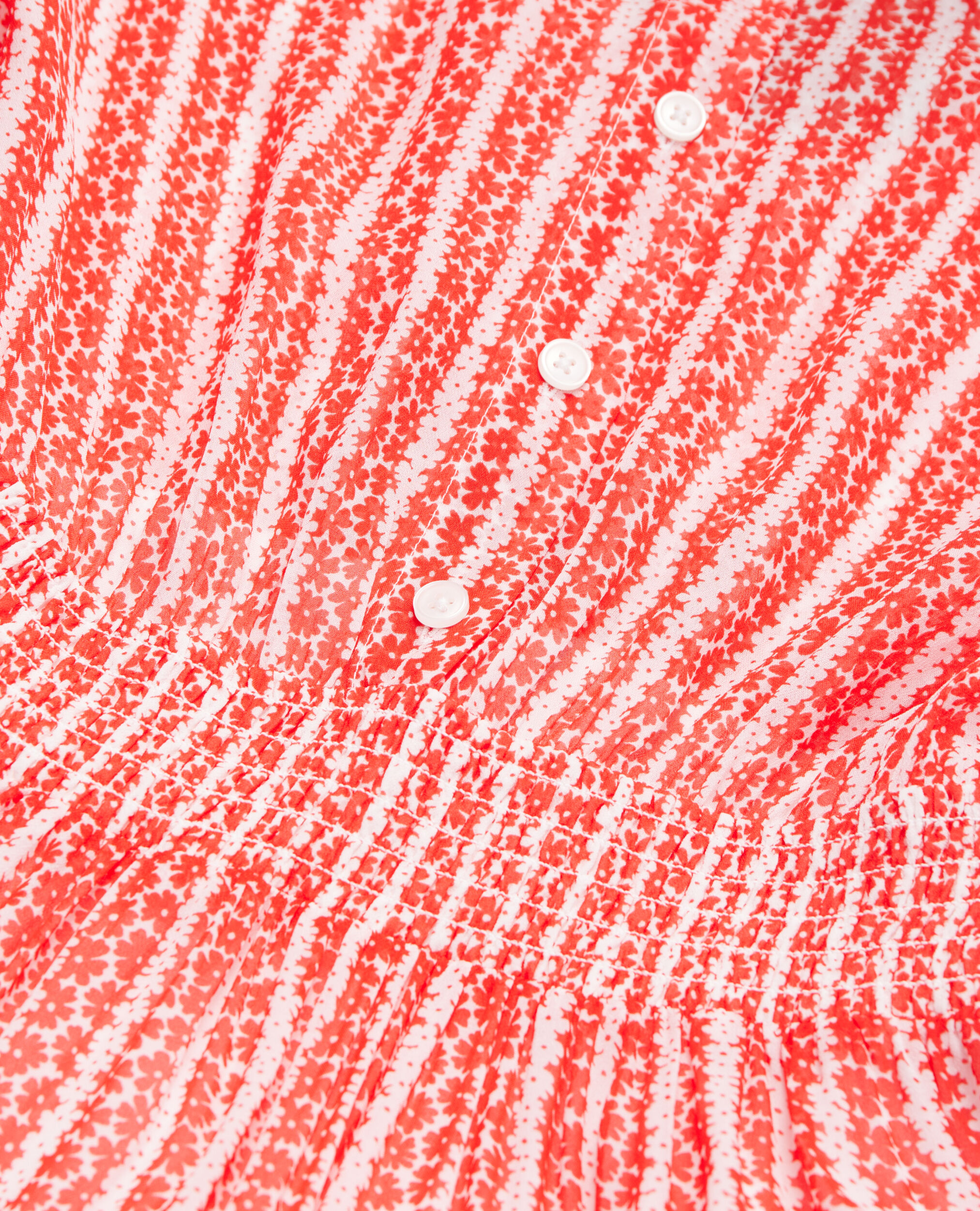 Vestido largo estampado volantes, RED WHITE, hi-res image number null