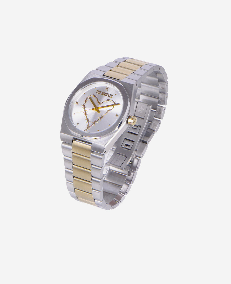 The Kooples MIXTA SILVER / GOLD reloj de coraz&oacute;n de oro y plata