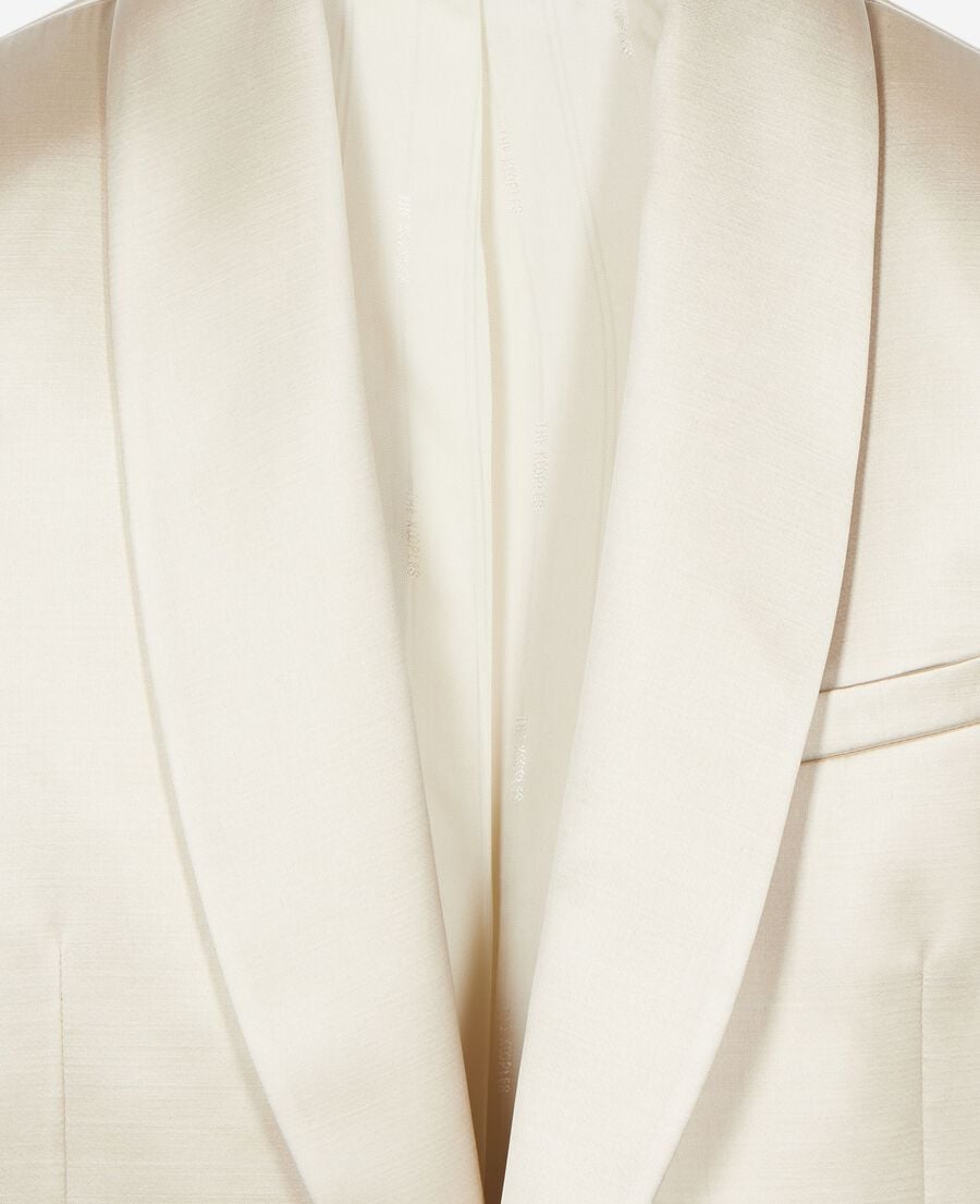 The Kooples HOMME CREAM veste de smoking en satin &eacute;cru