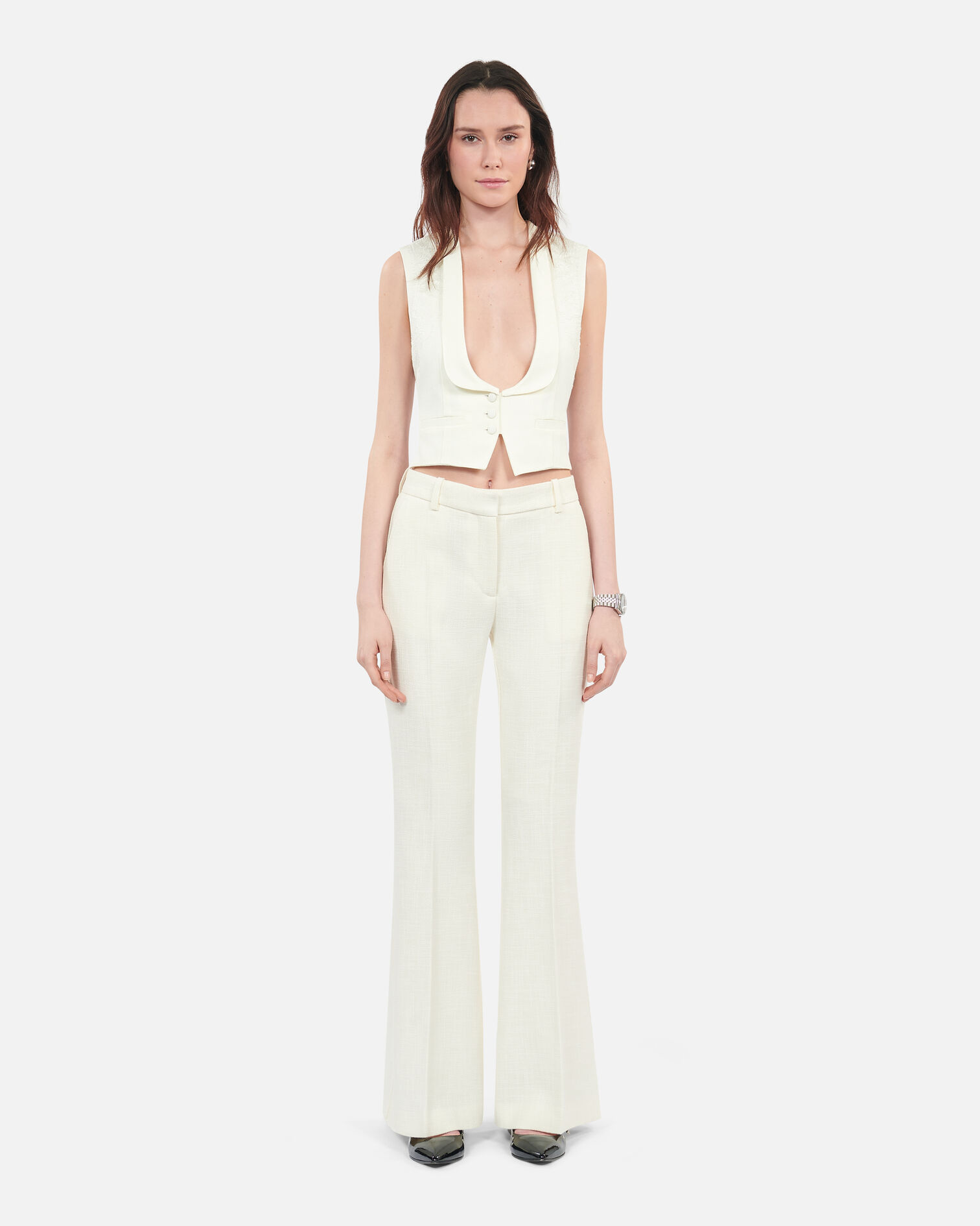 Gilet avec dentelle écru, ECRU, hi-res image number null