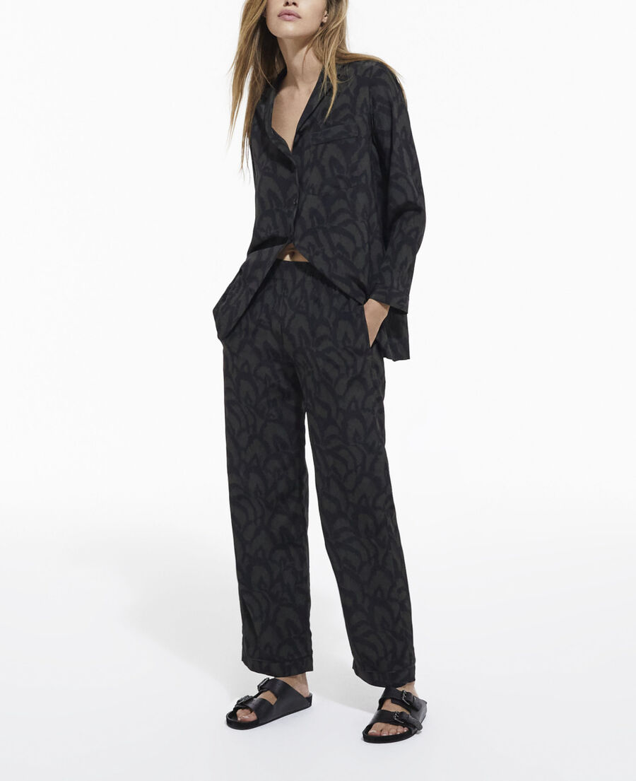 chemise en soie imprimée