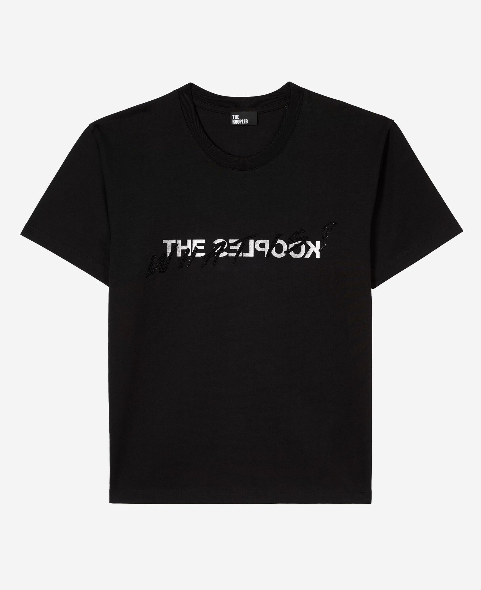 The Kooples WOMEN BLACK women's black what is rhinestone t-shirt