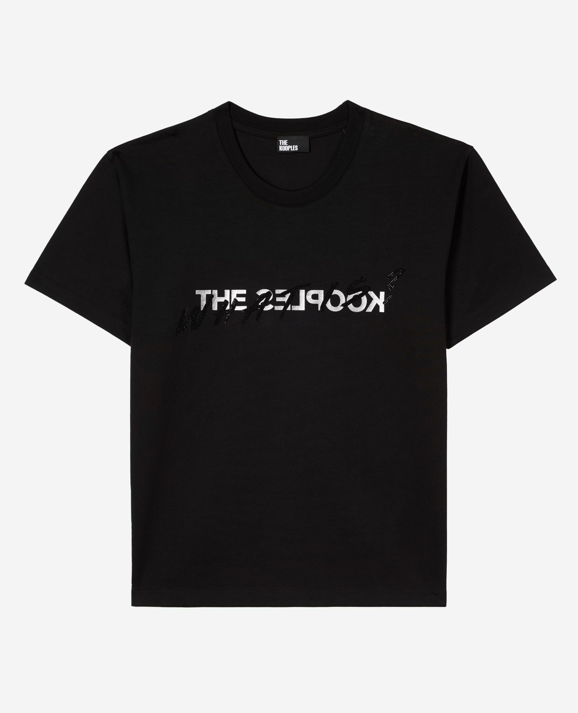 Women's black What is rhinestone t-shirt, BLACK, hi-res image number null