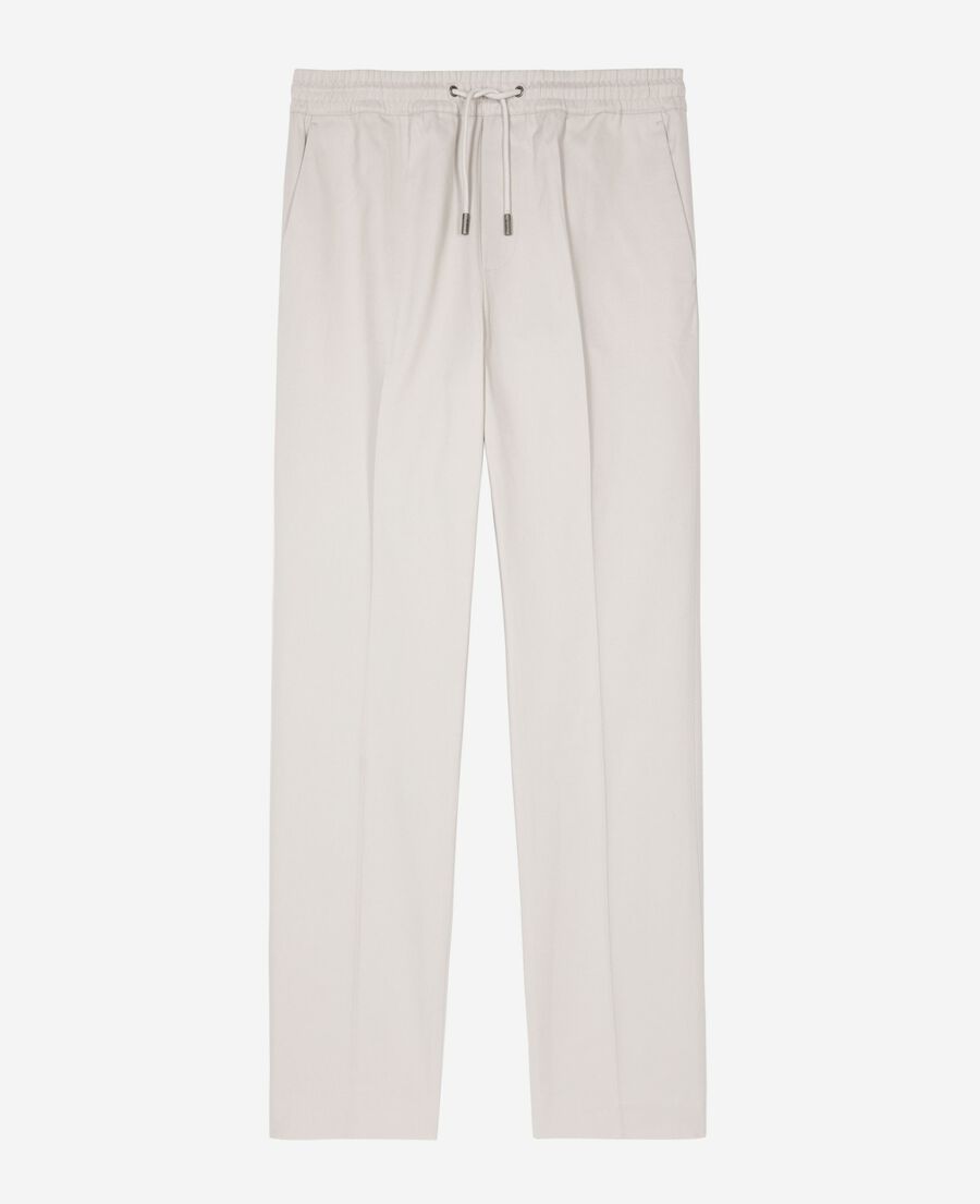 The Kooples H LIGHT GREY straight gray cotton pants