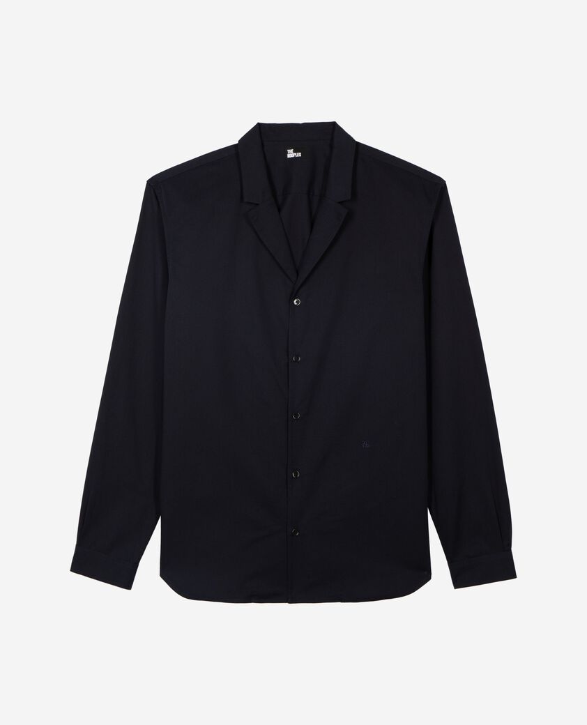 The Kooples H NAVY navy suit collar shirt