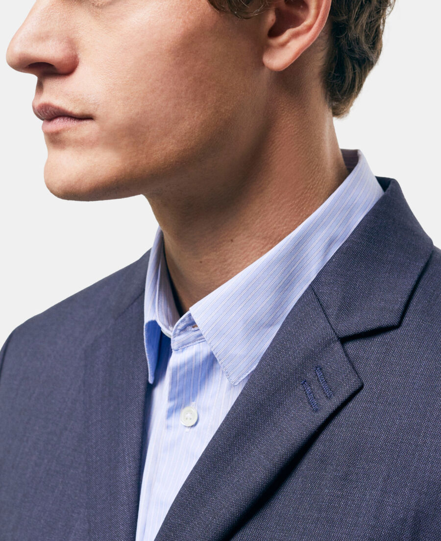 navy blue wool suit jacket