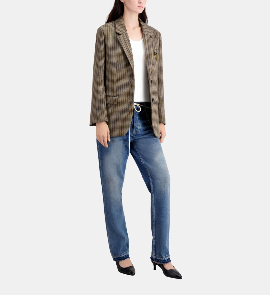 Blazer femme carreaux marron store