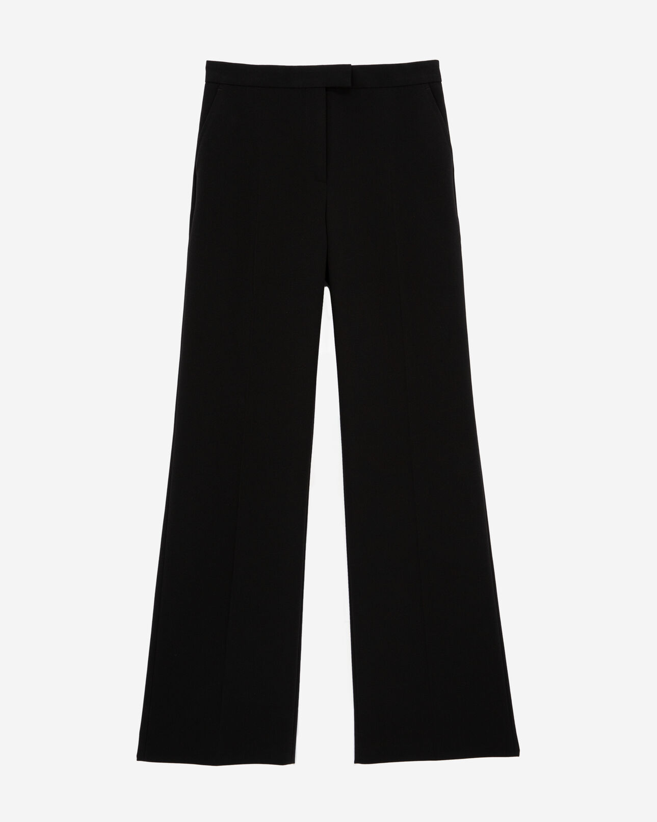 The Kooples WOMEN BLACK black crêpe suit pants straight cut 