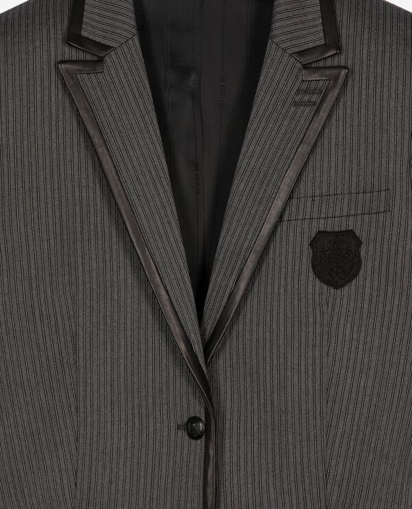 The Kooples WOMEN DARK GREY grey wool-blend striped jacket