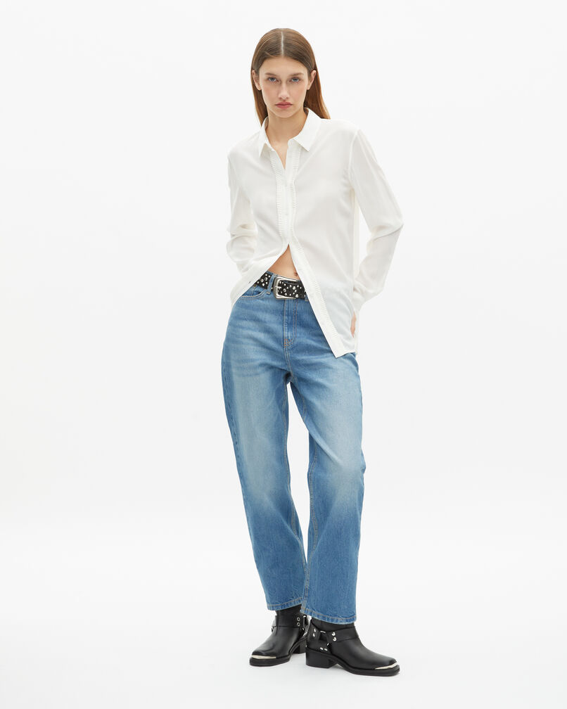 The Kooples FEMME ECRU chemise en soie écrue