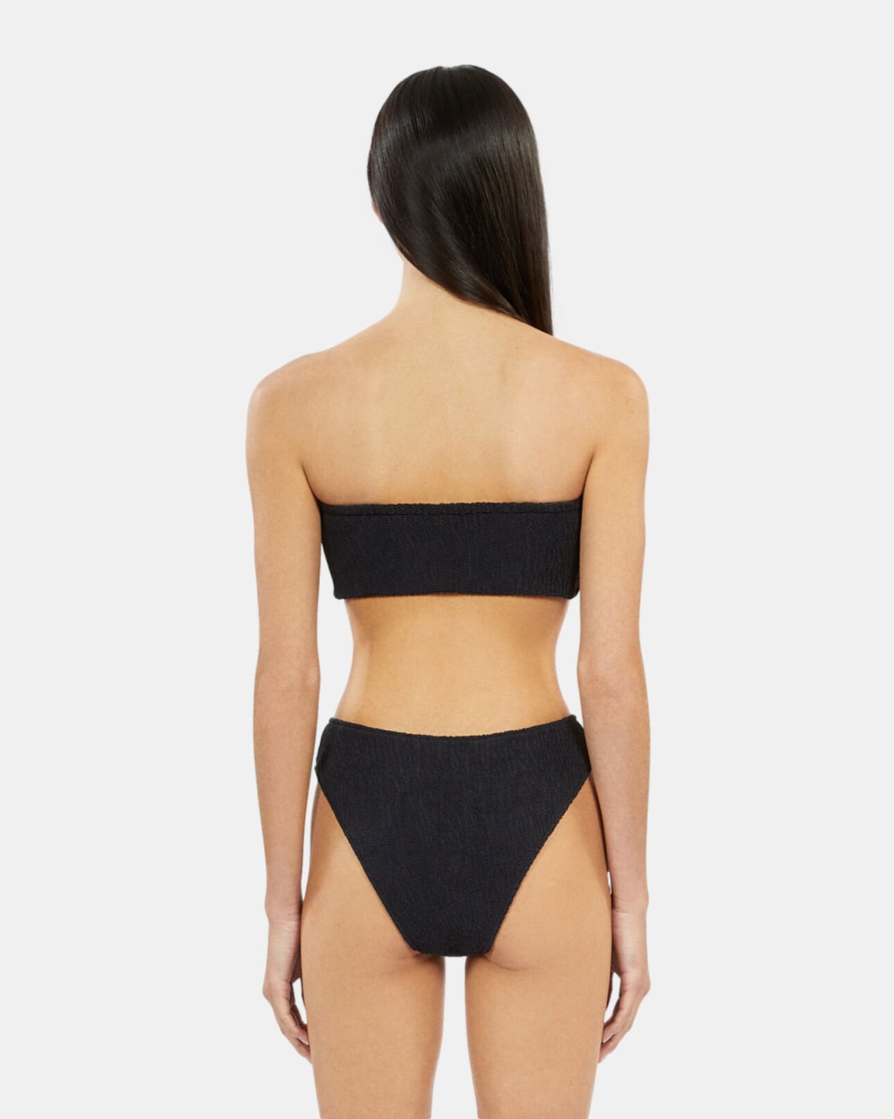 The Kooples MUJER BLACK top de bikini bandeau negro de the kooples x luz
