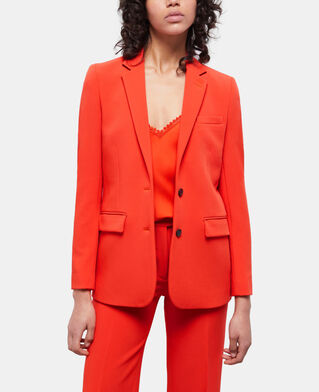 The Kooples WOMEN ORANGE orange crêpe suit jacket