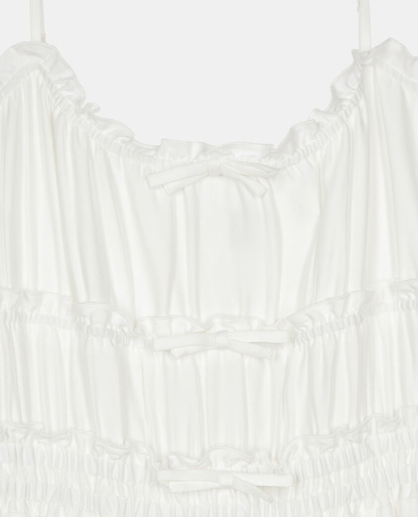 The Kooples FEMME WHITE robe longue avec nœuds blanche
