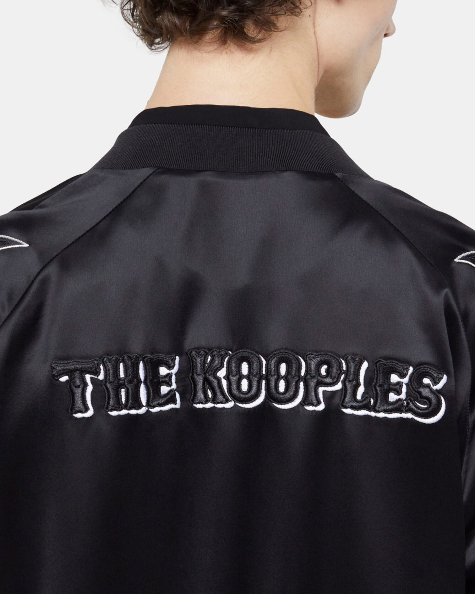 Blouson Teddy noir avec broderies Western, BLACK, hi-res image number null