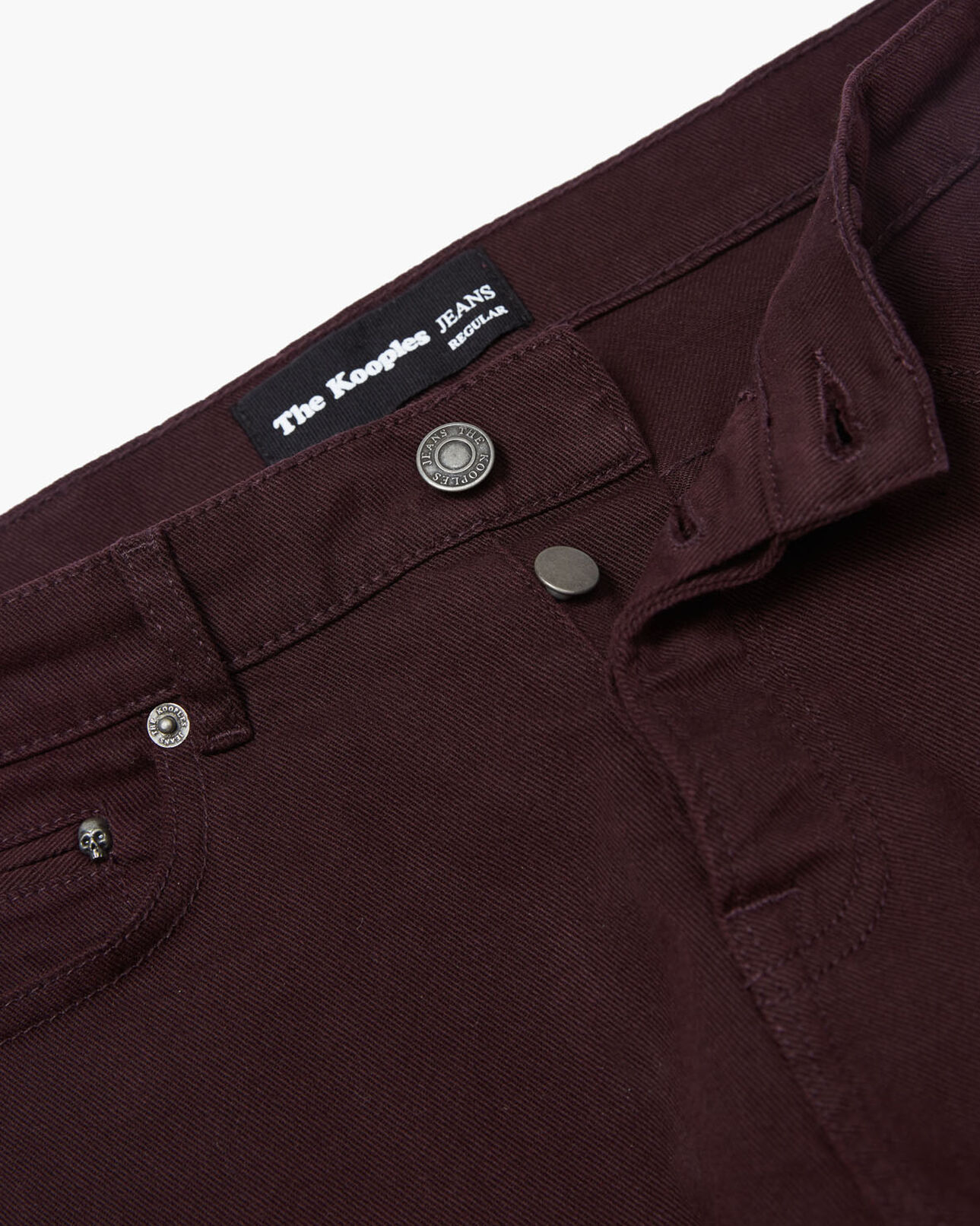 The Kooples HOMME BURGUNDY jean burgundy