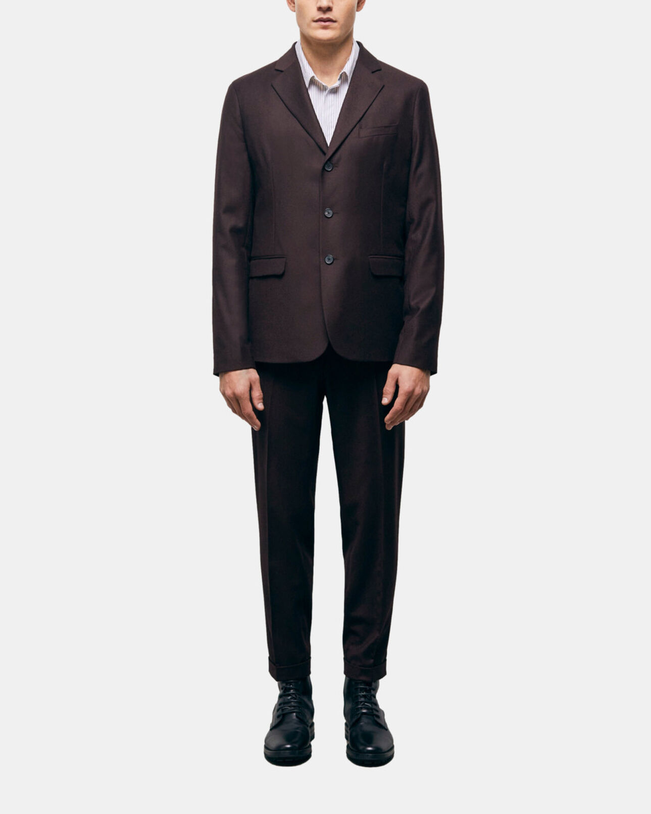 The Kooples MEN BURGUNDY red wool suit jacket