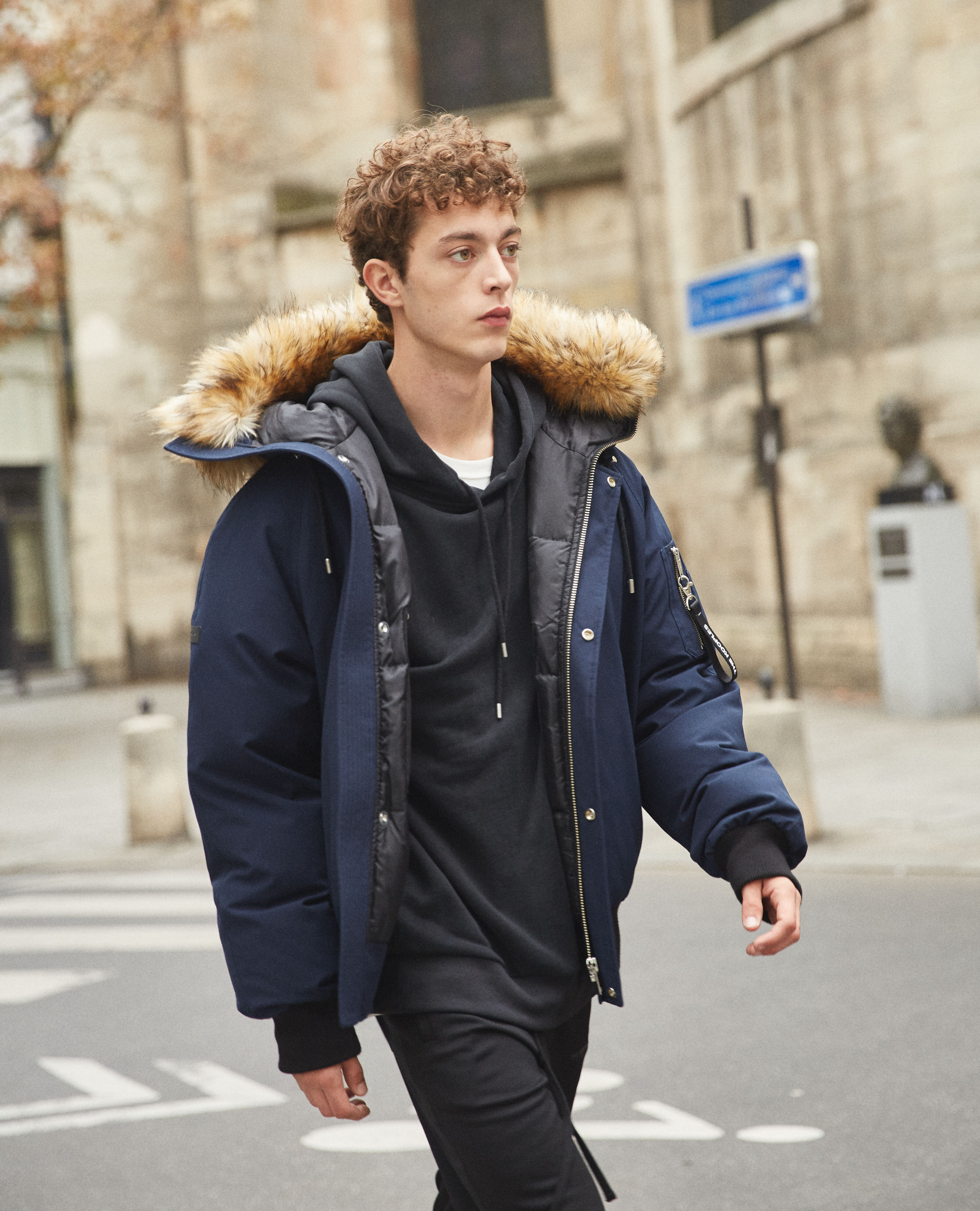 Short navy clearance jacket