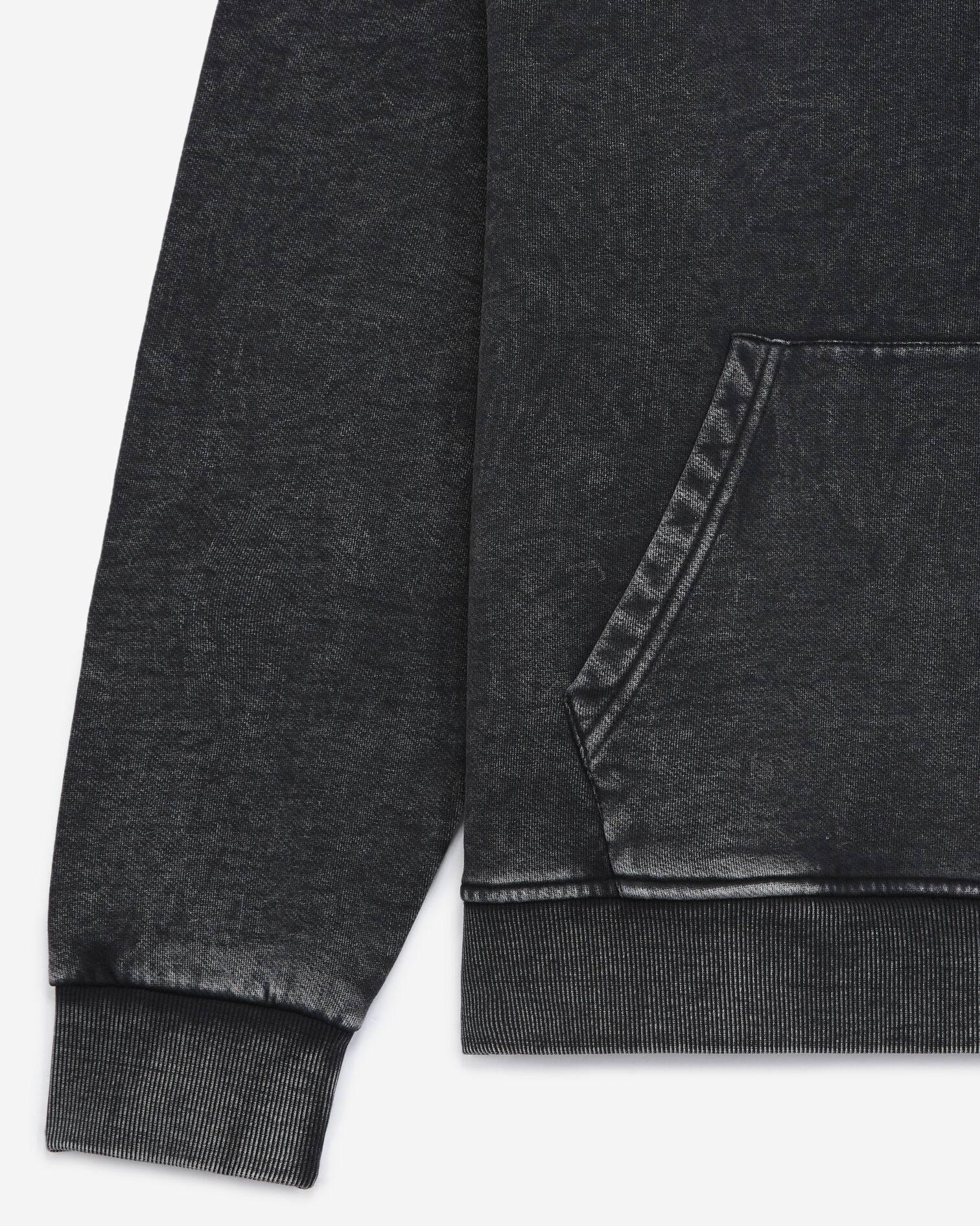 Faded hoodie with contrasting logo, BLACK WASHED, hi-res image number null