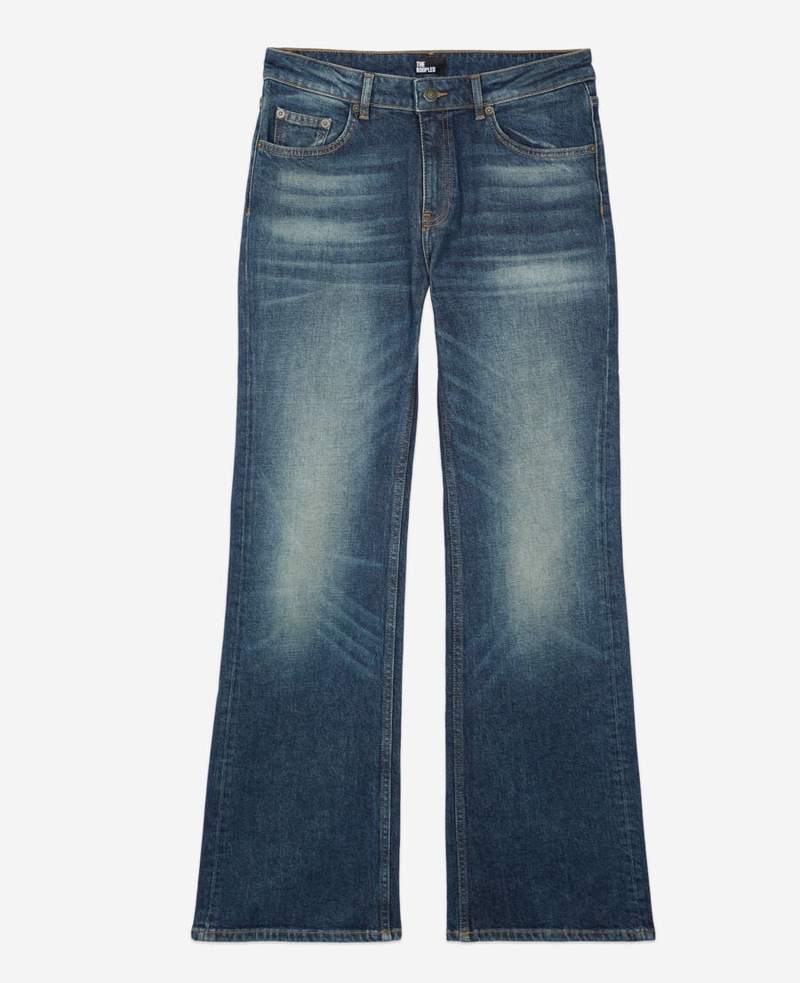 The Kooples WOMEN BLUE ELECTRIC blue flared low-rise jeans