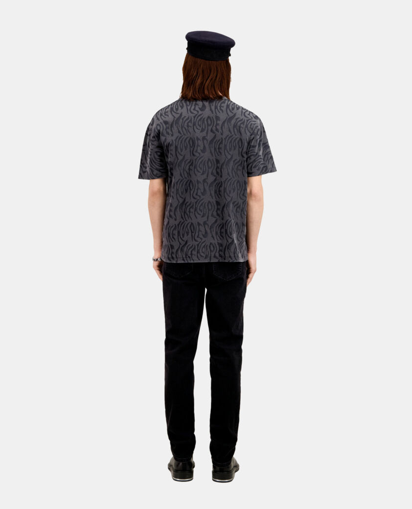 The Kooples HOMME BLACK WASHED t-shirt homme imprimé