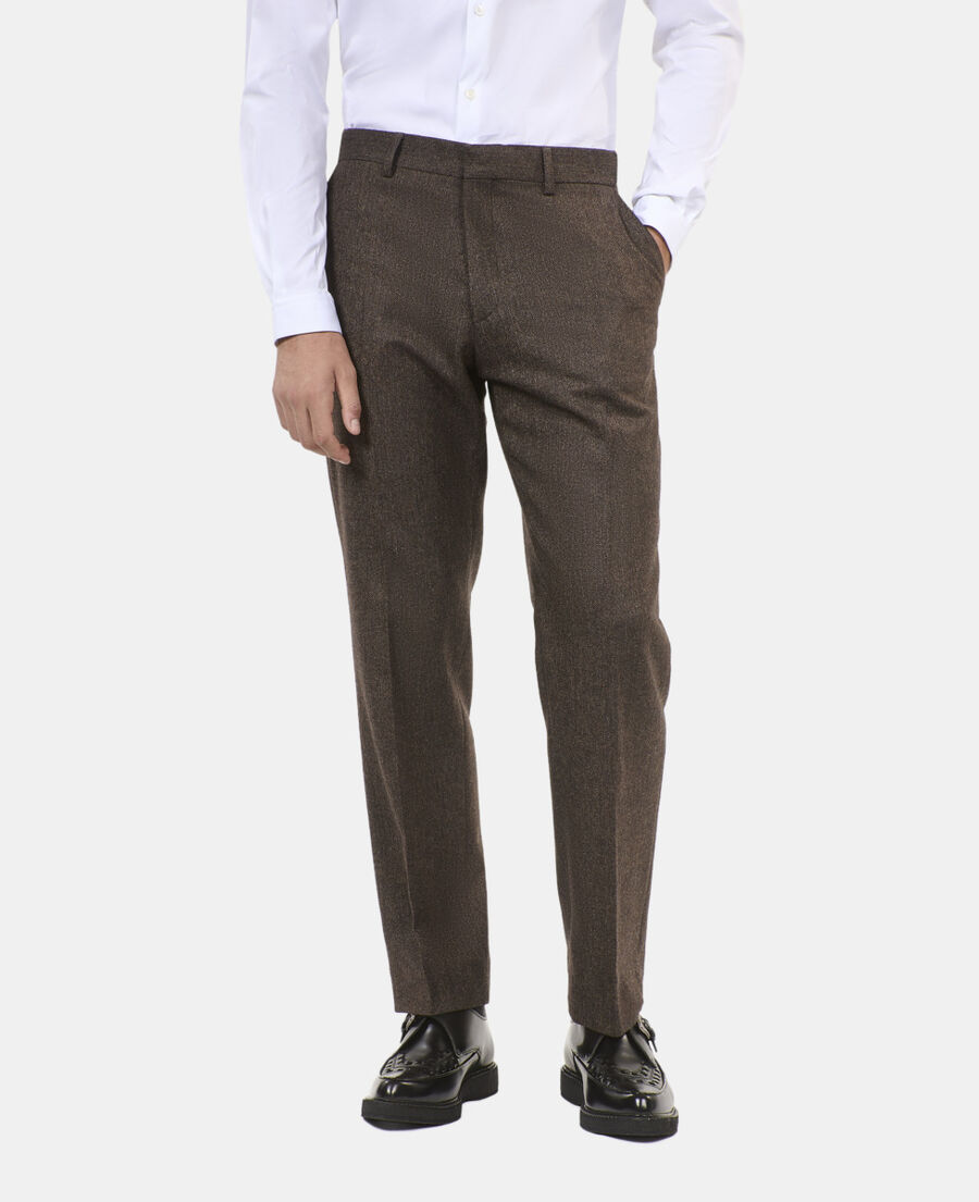 The Kooples H BROWN brown wool-blend suit trousers