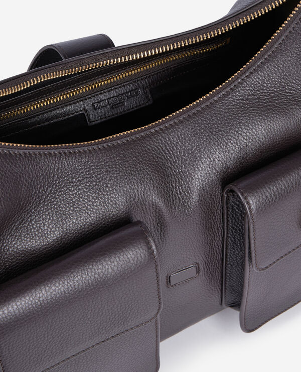 The Kooples WOMEN BROWN brown leather amelia xl bag