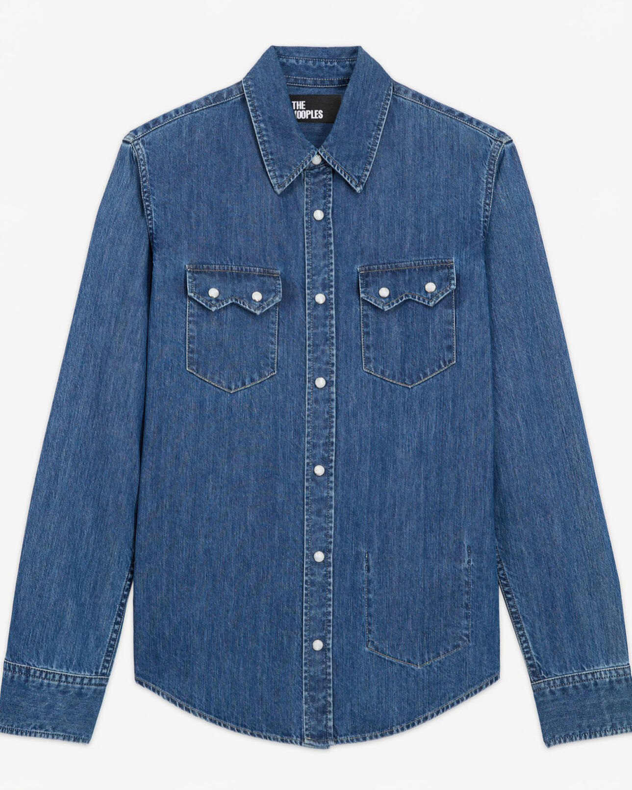 The Kooples FEMME BLUE DENIM chemise en jean bleue