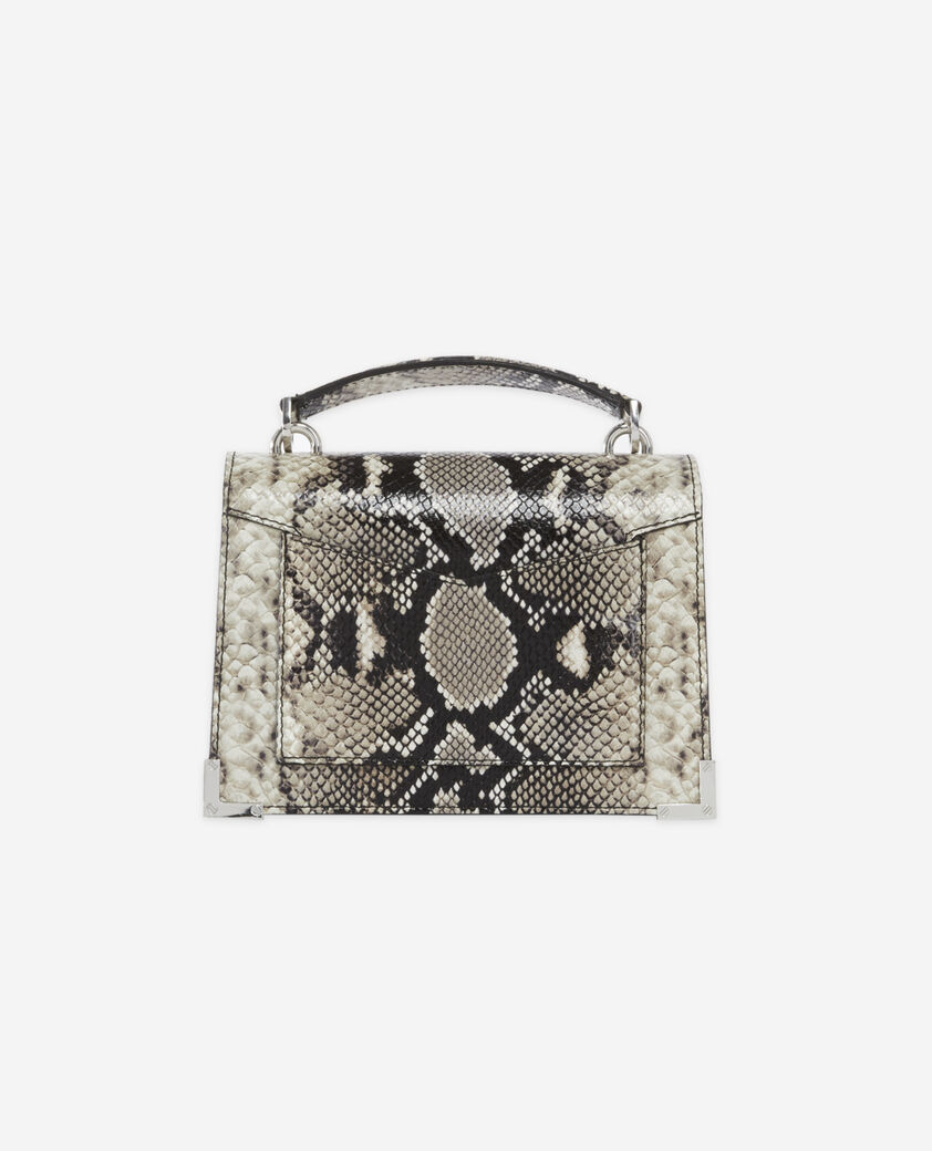 The Kooples FEMME BLACK WHITE sac emily small en cuir noir et blanc