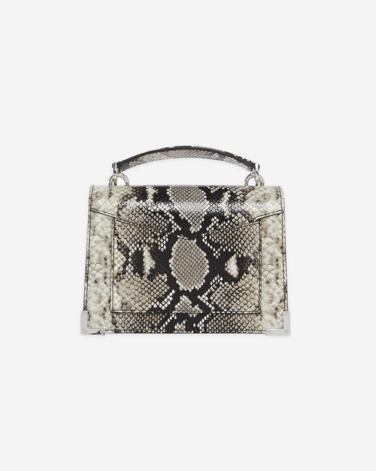 The Kooples FEMME BLACK WHITE sac emily small en cuir noir et blanc