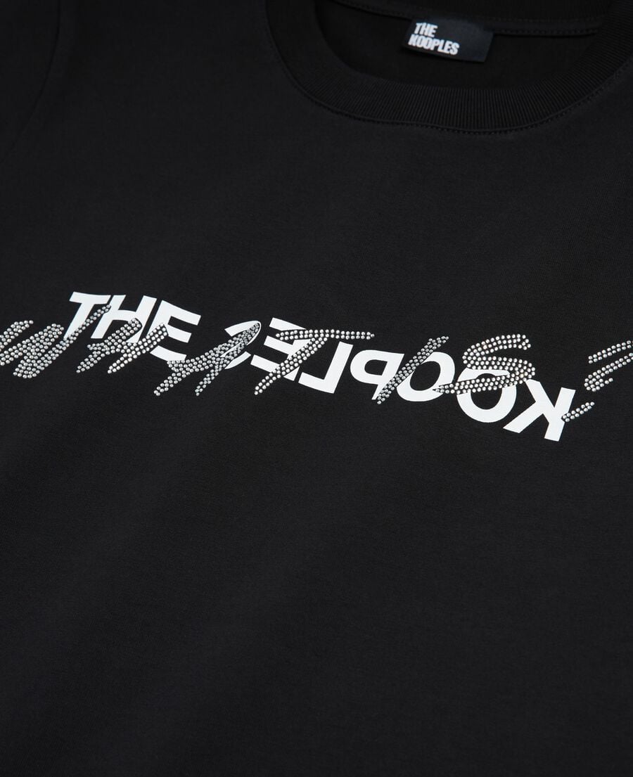 The Kooples FEMME BLACK t-shirt what is avec strass noir