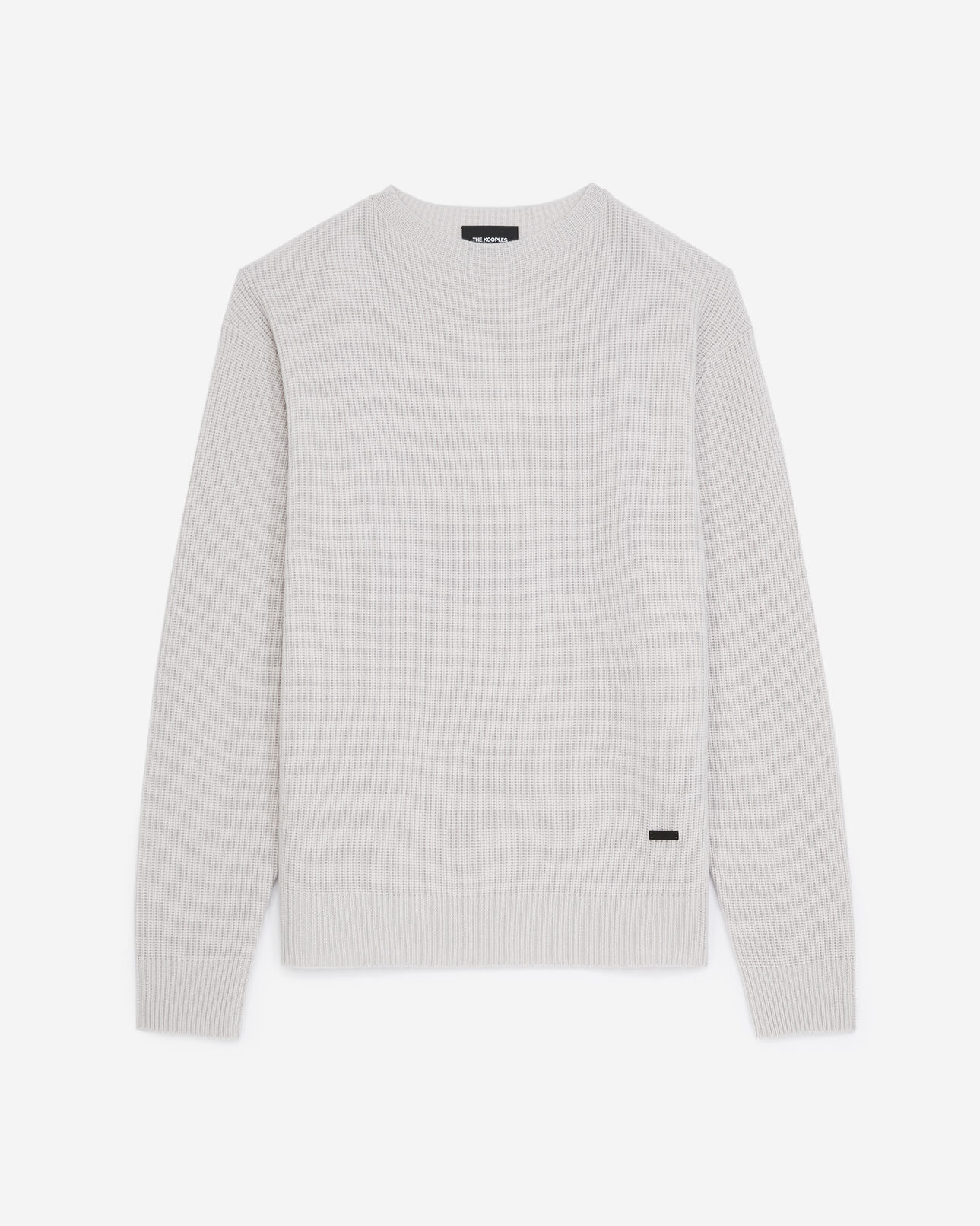 The Kooples MEN ECRU knit ecru sweater with high neck