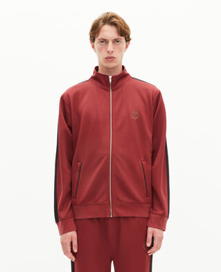 The Kooples MEN BURGUNDY burgundy zip-up sweatshirt