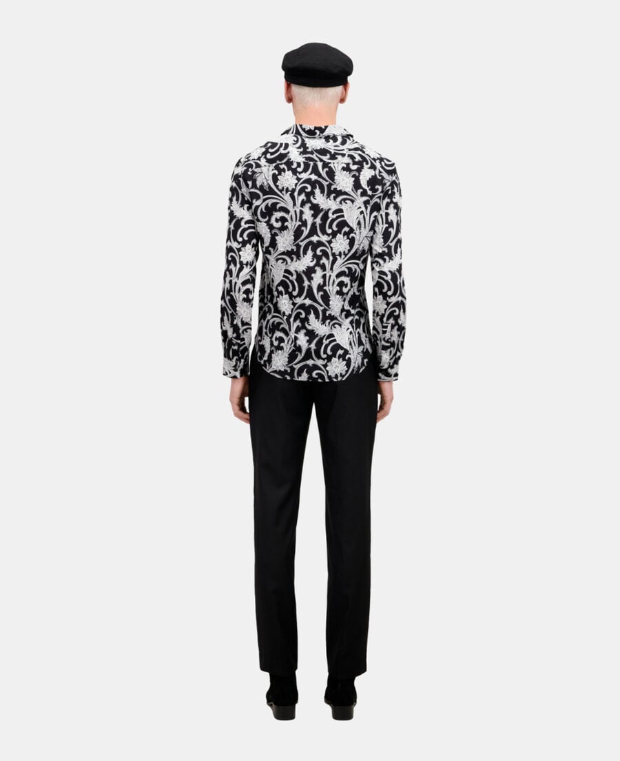 The Kooples MEN BLACK WHITE printed shirt